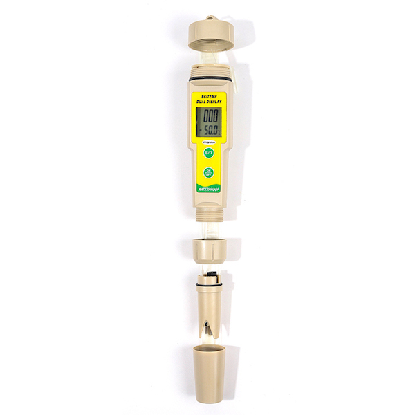 Waterproof ABS Drinking Water EC Meter Probe Temperature Meter 2 in 1 Calibration Solutions Testers