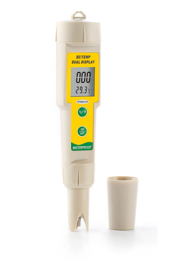 Waterproof ABS Drinking Water EC Meter Probe Temperature Meter 2 in 1 Calibration Solutions Testers